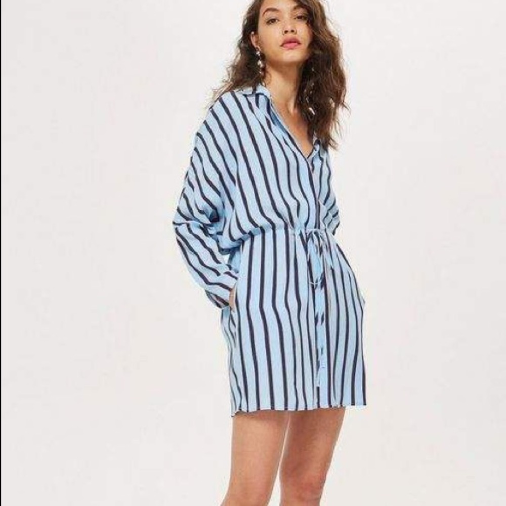 🌟HOST PICK🌟NWT Topshop Stripe Shirt Dress